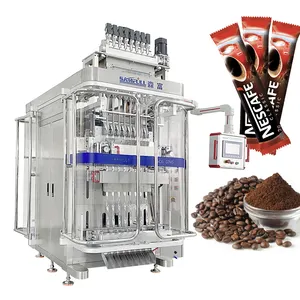 التلقائي متعددة حارة مسحوق عصا ماكينة تعبئة أكياس 2 خط السكر عصا القهوة التعبئة 3 في 1 عصا القهوة آلة التعبئة
