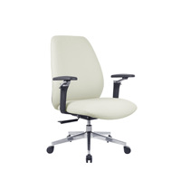 Chaise de bureau de direction en cuir véritable et PU, réglable, confortable, chaise de patron moderne et minimaliste