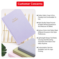 Cuaderno de Tela de Lino A5 Personalizado para Oficina y Escuela, Diseño Lindo de Fábrica