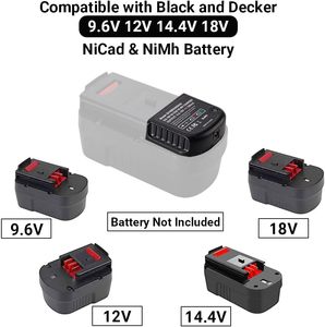 <span class=keywords><strong>Chargeur</strong></span> de remplacement 90556254-01 Compatible avec la <span class=keywords><strong>batterie</strong></span> <span class=keywords><strong>Black</strong></span> & <span class=keywords><strong>Decker</strong></span> 9.6V 12V 14.4V <span class=keywords><strong>18V</strong></span> Nicad Nimh HPB18-OPE HPB18 HPB14 HPB12 - Product Image 4