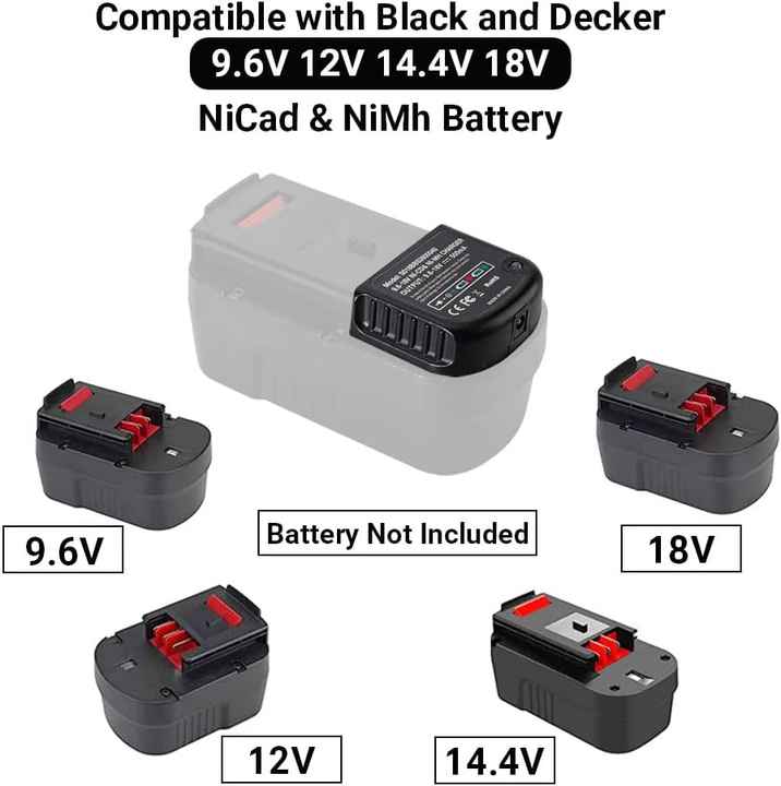 Chargeur De Remplacement Pour Black & Decker 9.6V à 18V – Batteries Ni-Cd Et Ni-Mh – 2A