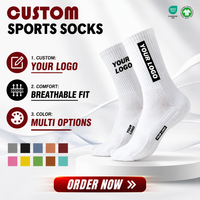 Chaussettes de football personnalisées Semelle tour épaissie Chaussettes de basket-ball noires et blanches Chaussettes de sport pour hommes Vente en gros