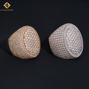 Bague Éternité Homme en Moissanite Certifiée GRA Plaqué Rhodium, Style Hip Hop, en Argent Sterling 925 de Haute Qualité avec Sertissage à Griffes Éclair - Product Image 3