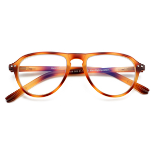 Lunettes aviateur Anti-lumière bleue, lunettes d'ordinateur, monture Vintage, Design pour hommes et femmes - Product Image 5