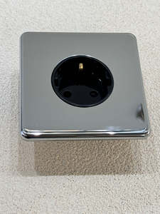 Interruptor de Pared Moderno con Atenuador, Estándar Europeo Francés, 16A, 86, 250V, Panel de Acero Inoxidable Cromado, Fácil Instalación, Estándar del Reino Unido - Product Image 4