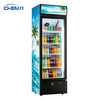Réfrigérateur commercial vertical à porte vitrée, refroidisseur de boissons et de bières, pour supermarchés et restaurants