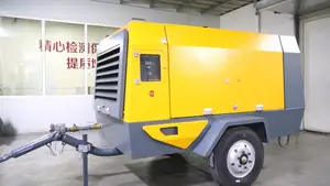 Di động DIESEL vít không khí compressror 185cfm 8bar mỏ máy nén 185cfm