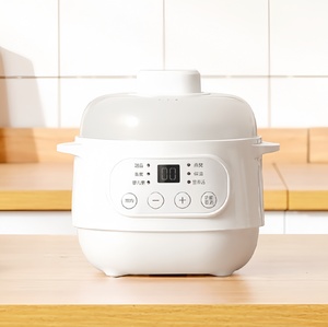 Vente chaude <span class=keywords><strong>Mijoteuse</strong></span> électrique 1L Casserole en céramique pour soupes saines et bouillie avec cuiseur vapeur - Product Image 1