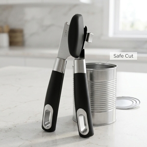 Ouvre-boîte manuel multifonctionnel 3-en-1 avec aimant, en acier inoxydable, portable, ouvre-bouteille manuel, gain de force <span class=keywords><strong>pour</strong></span> la cuisine - Product Image 1
