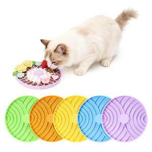 Bol de gamelle lente en silicone de qualité alimentaire, tapis à lécher antidérapant en spirale pour chiens et chats, facile à nettoyer, compatible lave-vaisselle - Product Image 1