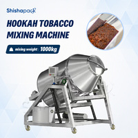Mélangeur industriel de mélasse de chicha 1000 kg, machine rotative de mélange de tabac pour chicha en acier inoxydable 304SS avec contrôle PLC