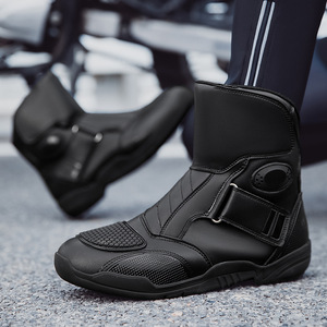 Bottes de Course Moto et de Cyclisme Imperméables Quatre Saisons pour Hommes avec Doublure en Mesh, Chaussures d'Hiver de Chevalier pour la Randonnée et le Voyage - Product Image 3