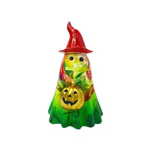 Figurine d'artisanat en résine de citrouille portable Ghost - Ornement artistique sculpté pour la maison et le bureau à l'occasion d'Halloween - Product Image 5
