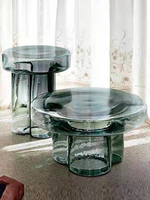 Table basse en verre mobile haut de gamme de style nordique, design de luxe léger, pour salon, coin, canapé, balcon