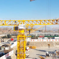 Grue à tour à plateforme plate Dahan DH2500 de 200 tonnes, hauteur libre de 106 m, certifiée ISO CE, composants essentiels moteur/engrenage/PLC, longue durée de vie