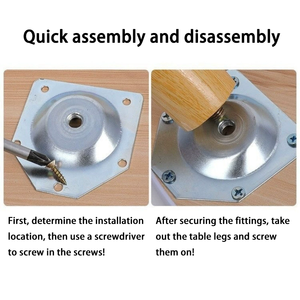 Accessoires de meubles Plaque de connexion inclinée pour pieds en bois M10 Inclinaison utilisée pour table basse - Product Image 3