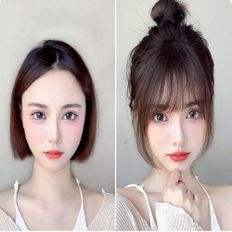 100% Peluca de cabello virgen humano tejido frontal parte en U cubierta superior palo explosión completa con efecto húmedo longitudes estiradas 34 36 38 pulgadas - Product Image 1