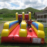 Location de carnaval gonflable bungee run challenge race double voie jeux de sport commercial bungee run