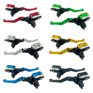 ชุดอัพเกรดเบรกดิสก์ไฮดรอลิกแบบปรับได้ 7/8 นิ้ว สำหรับมอเตอร์ไซค์โมจิ  วัสดุอะลูมิเนียม CNC พร้อมปั๊มเบรกและคลัตช์ สีแดง น้ำเงิน เงิน เขียว - Product Image 2