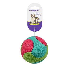 Jouet interactif manuel pour chiens et chats, anti-ennui, design géométrique, balle en caoutchouc Pawmino pour animaux de compagnie - Product Image 1