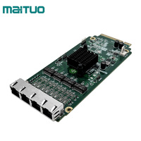 Adaptador de Tarjeta de Red MAITUO de 4 Puertos, 4 X GbE RJ45 Intel I350 PCIe X8, Controlador de Interfaz de Red Gigabit Ethernet