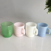 Gobelet en verre borosilicate écologique personnalisable JUNVOY, design moderne Highball, réutilisable, promotions café, Jadeite