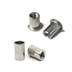 Écrous à riveter OEM en acier inoxydable 316, à tête plate moletée, inserts d'écrous aveugles pour robots d'assemblage automobile et matériel industriel - Product Image 4