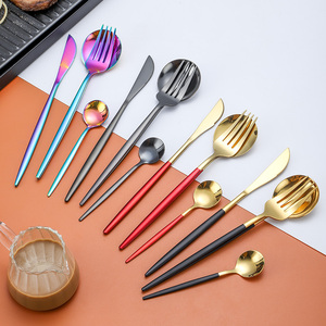 LEBO 24pcs Couverts Coffret Cadeau Cuisine Restaurant Acier Inoxydable Or Couverts Set pour Mariage - Product Image 5