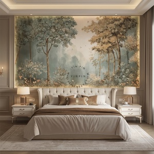 <span class=keywords><strong>Papier</strong></span> <span class=keywords><strong>peint</strong></span> mural en vinyle à coller et à décoller, motif d'arbre, salon, <span class=keywords><strong>chambre</strong></span> à coucher, décoration murale, murale vintage, forêt d'arbres - Product Image 4