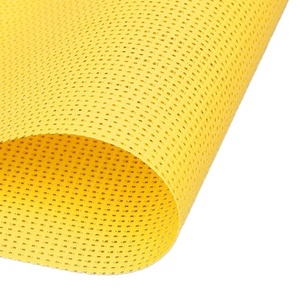 <strong>YELLOW</strong> High Quality 1000D Colorful Vinyl <strong>Colour</strong> PVC Coated <strong>Polyester</strong> <strong>Mesh</strong> Fabric - Product Image 1