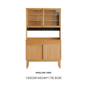 Modo Japanese Style Glass <b>Sideboard</b> Cabinet with Storage for <b>Kitchen</b> Wall-Mounted Chongqing Origin - Product Image 6