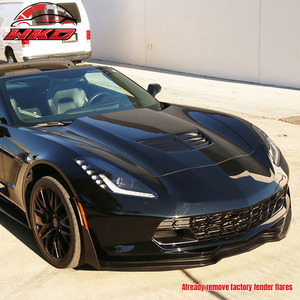 Convient pour Chevrolet Corvette 14-19 C7 Stingray Stage 3, lèvre de pare-chocs avant en PU non peinte, accessoire extérieur de haute qualité - Product Image 3