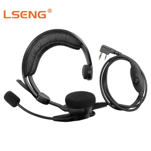 Auriculares con Diadema LSENG para Walkie Talkie, con Cable de <span class=keywords><strong>Goma</strong></span> Resistente PTT K de 2 Pines para Radios Bidireccionales Kenwood TK-3207 TK-2107 TK-D240 - Product Image 1