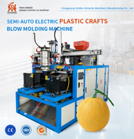 Machine de moulage par soufflage semi-automatique électrique 65 pour la production de produits creux en plastique HDPE PP pour l'artisanat