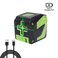 Niveau laser vert automatique CTG-130L, mini instrument de mesure horizontale et verticale 50m, chargeur Micro 1V1H