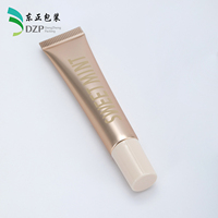 Tube cosmétique en PE or champagne métallisé avec bouchon à vis, surface brillante, pour crème contour des yeux, lotion, fond de teint, emballage d'échantillons de soins de la peau