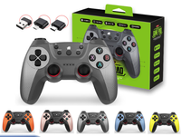 Mendukung PC TV Android, Kontroler Game Nirkabel 2.4Ghz Multi Warna, Motor Getar Ganda, Gaming Pad Baru yang Populer