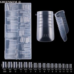 150 pièces cristal clair sans papier séchage rapide à la lumière moule à ongles conception élargie étendue tailles graduées forme carrée formes d'ongles - Product Image 4