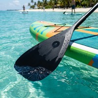 Pagaie de SUP gonflable professionnelle réglable 180-220 cm, écologique, avec manche en aluminium, pour lacs et rivières