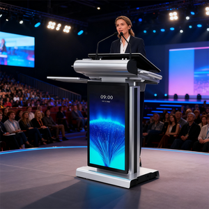 Forniture Educative, Leggio Multimediale da Aula con Supporto, Podio <span class=keywords><strong>Digitale</strong></span> Intelligente con Schermo Touch - Product Image 1