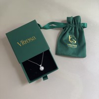 Boîte d'emballage pour bijoux en papier vert avec logo personnalisé, pochette pour bracelet, accessoires, boîte à anneaux avec estampage doré, emballage cadeau