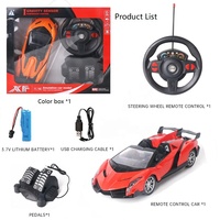 AiJH Coche de Control Remoto 1:16 con Luces LED, Juguete Creativo de Carreras RC con Derrape