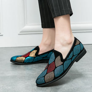 Kleurrijk Bovenste Glanzend Strass Modeontwerp 38-46 Formele Stijlvolle Heren Casual Loafer Schoenen - Product Image 4