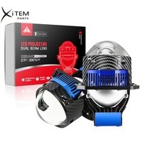 XITEM 160W 6000K 20000LM 3 pouces Bi LED Projecteur Lentille Laser Phares de voiture avec LED Angel Eyes Faisceau haut et bas Projecteur Lentille