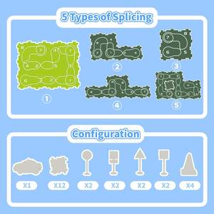 Jeu de 4 pièces de puzzle <span class=keywords><strong>pour</strong></span> enfants, <span class=keywords><strong>pour</strong></span> le bricolage, voiture sur <span class=keywords><strong>rail</strong></span>, 25 pièces - Product Image 3