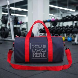 Bolsa de Gimnasio Impermeable con Logotipo Personalizado para Hombre y Mujer, Bolsa Deportiva con Compartimento para Zapatos, Cierre de Cremallera, Estilo Moderno, para Viaje - Product Image 1