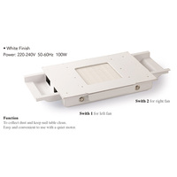 Nouvelle table de manucure professionnelle avec aspirateur de poussière, coque blanche et interrupteur LED bleu – Vente directe usine