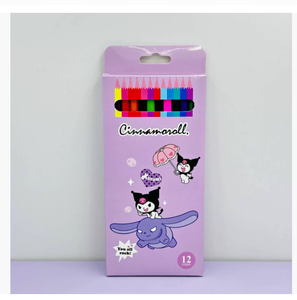 SANSAN – Lot de crayons de couleur hexagonaux solubles pour enfants, 12 couleurs, en plastique recyclé non toxique, mine de 3,00 mm, en vrac - Product Image 1