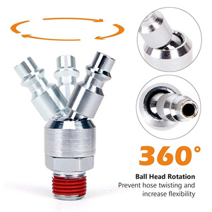 Dingyi Pneumatic Rotary Joint 14NPT 360 Degree Ball Head For Air Tools - Product Image 1