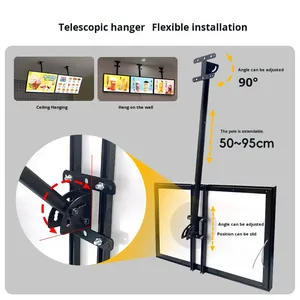 Caja LED ultrafina para TV montada en la pared, <span class=keywords><strong>cartel</strong></span> magnético de aluminio, tablero de visualización <span class=keywords><strong>luminoso</strong></span> para hamburguesa, tienda de té con leche, <span class=keywords><strong>publicidad</strong></span> - Product Image 4